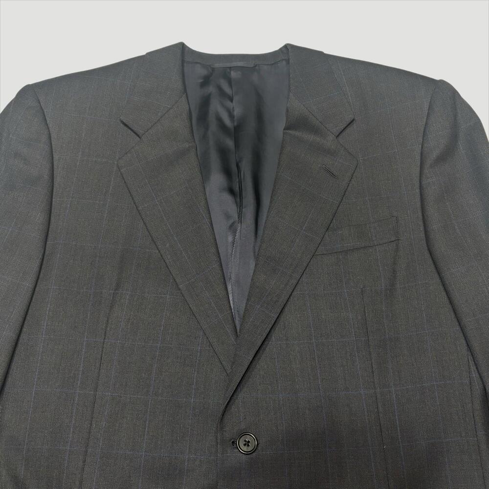 Men’s High-End Hickey-Freeman Boardroom 42R Suit Coat Luxury 100% Wool Grey/Blue - Picture 8 of 16